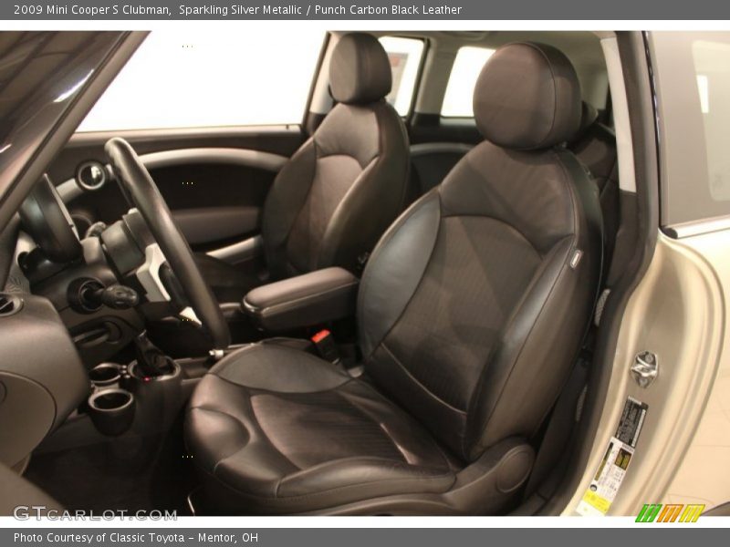 Sparkling Silver Metallic / Punch Carbon Black Leather 2009 Mini Cooper S Clubman