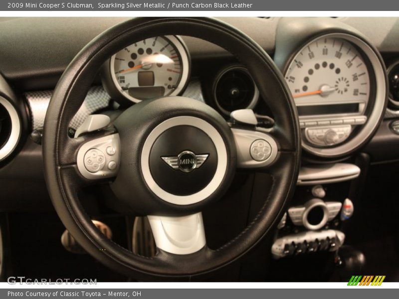 Sparkling Silver Metallic / Punch Carbon Black Leather 2009 Mini Cooper S Clubman