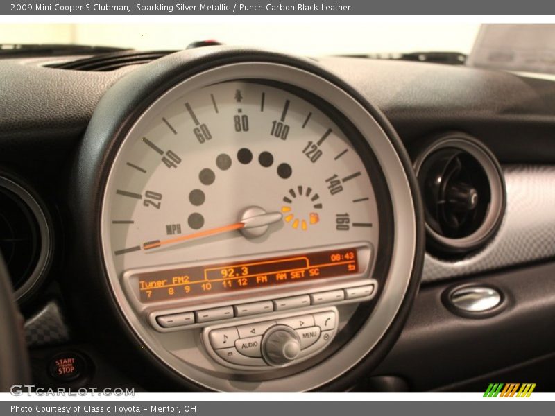Sparkling Silver Metallic / Punch Carbon Black Leather 2009 Mini Cooper S Clubman