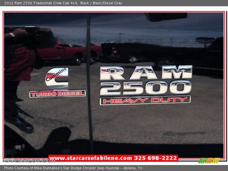 Black / Black/Diesel Gray 2013 Ram 2500 Tradesman Crew Cab 4x4