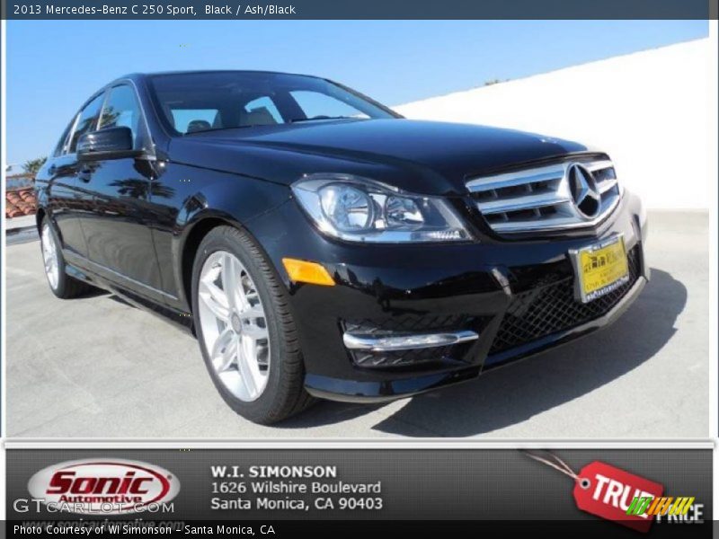 Black / Ash/Black 2013 Mercedes-Benz C 250 Sport
