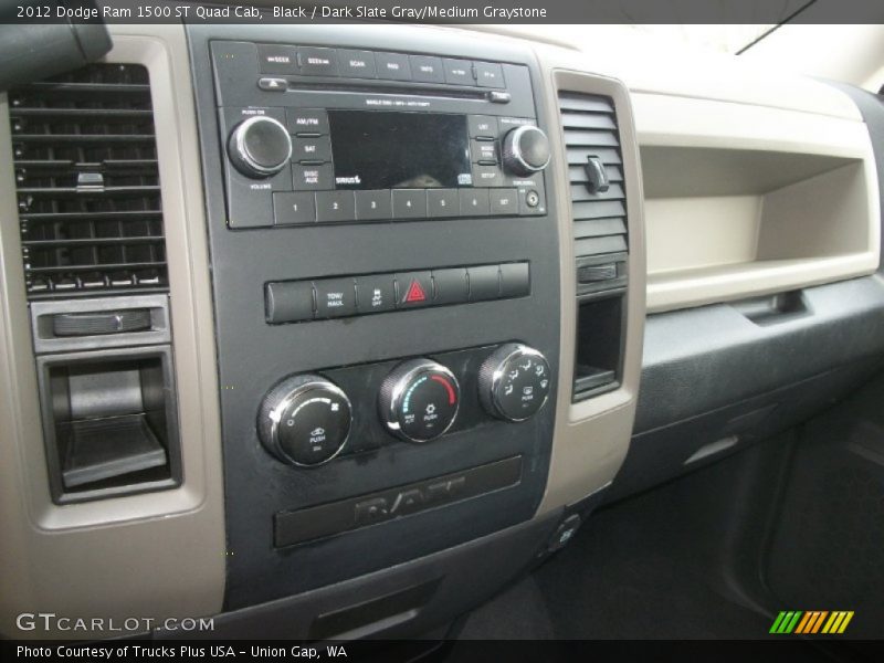 Black / Dark Slate Gray/Medium Graystone 2012 Dodge Ram 1500 ST Quad Cab