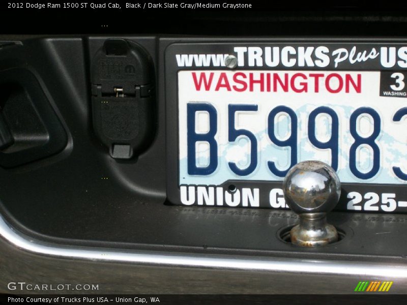 Black / Dark Slate Gray/Medium Graystone 2012 Dodge Ram 1500 ST Quad Cab