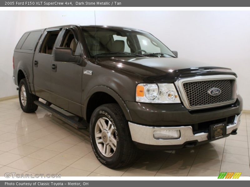 Dark Stone Metallic / Tan 2005 Ford F150 XLT SuperCrew 4x4