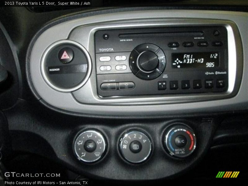 Super White / Ash 2013 Toyota Yaris L 5 Door