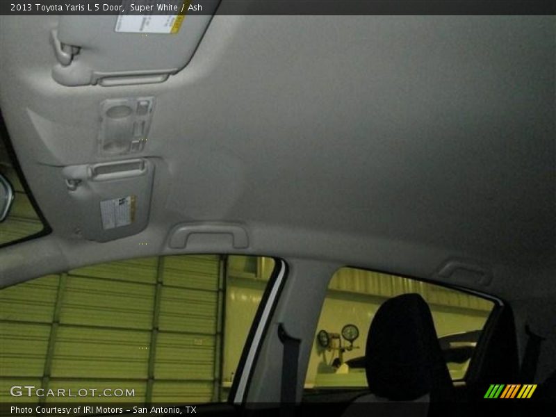 Super White / Ash 2013 Toyota Yaris L 5 Door