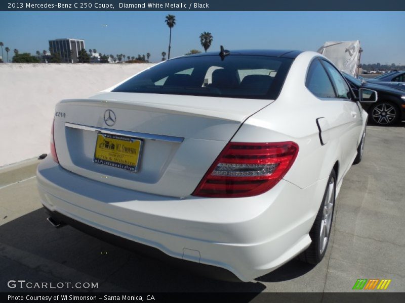 Diamond White Metallic / Black 2013 Mercedes-Benz C 250 Coupe