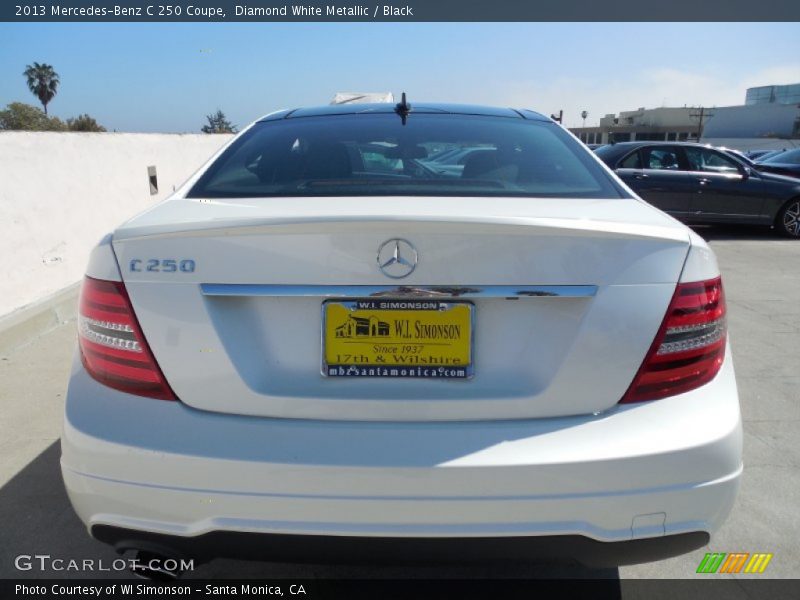 Diamond White Metallic / Black 2013 Mercedes-Benz C 250 Coupe