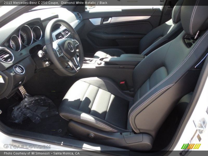 Diamond White Metallic / Black 2013 Mercedes-Benz C 250 Coupe