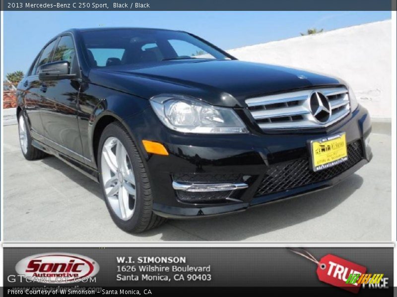 Black / Black 2013 Mercedes-Benz C 250 Sport