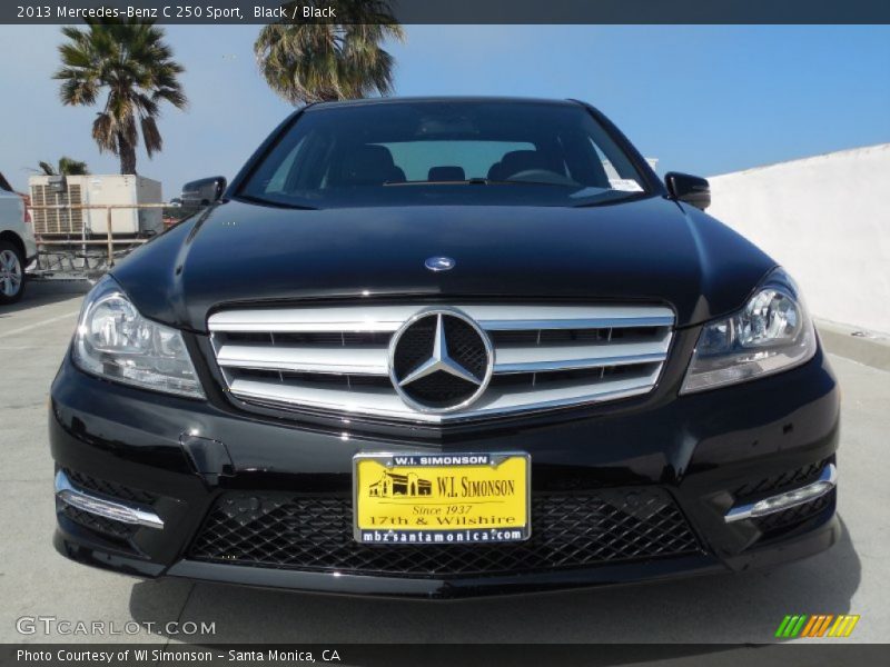 Black / Black 2013 Mercedes-Benz C 250 Sport