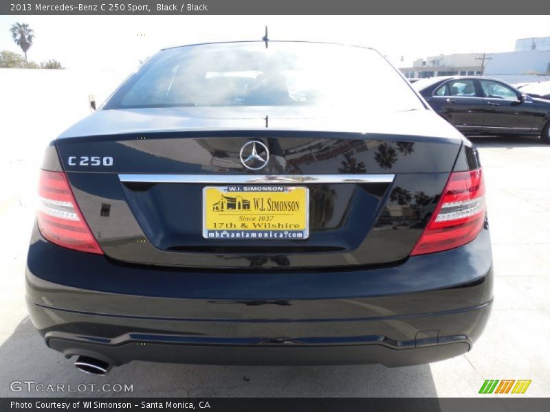 Black / Black 2013 Mercedes-Benz C 250 Sport
