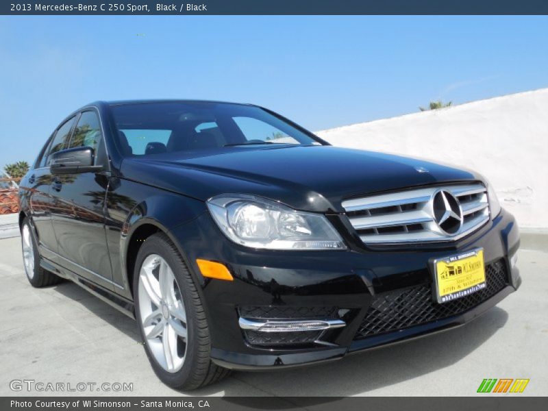 Black / Black 2013 Mercedes-Benz C 250 Sport