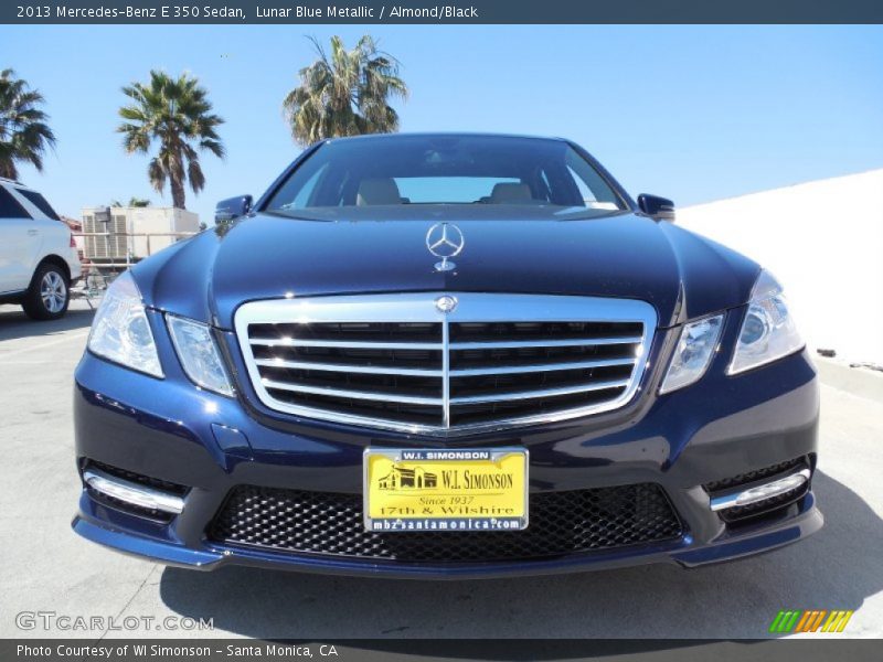 Lunar Blue Metallic / Almond/Black 2013 Mercedes-Benz E 350 Sedan