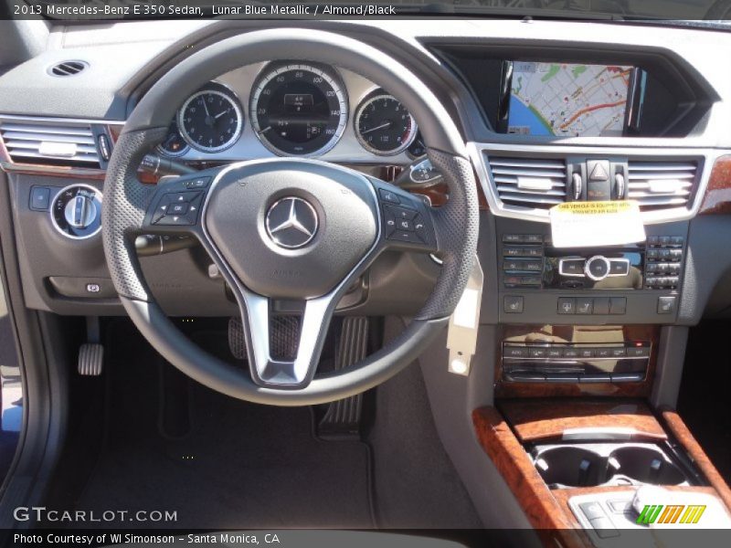 Lunar Blue Metallic / Almond/Black 2013 Mercedes-Benz E 350 Sedan
