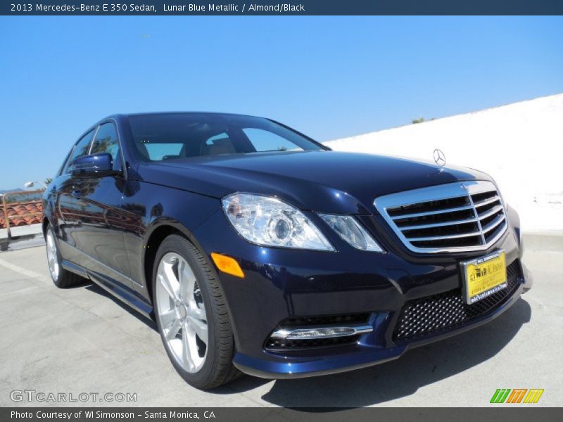 Lunar Blue Metallic / Almond/Black 2013 Mercedes-Benz E 350 Sedan