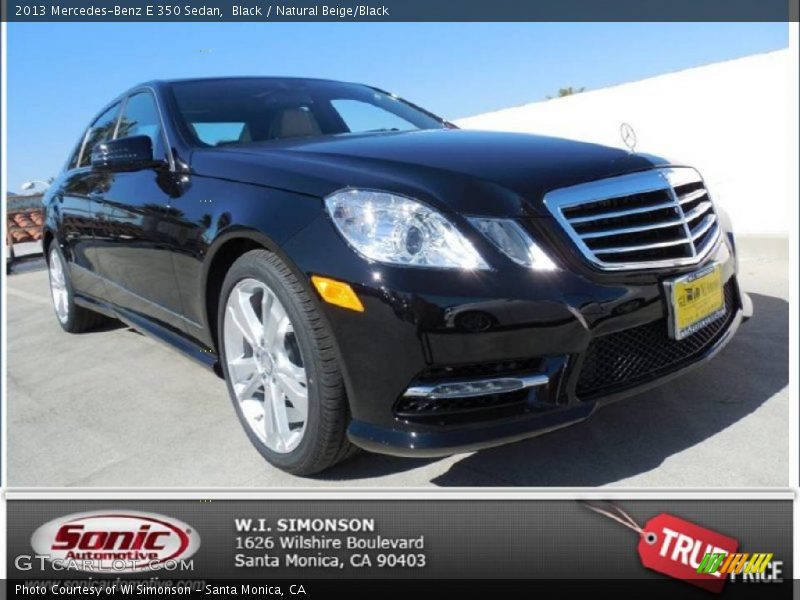 Black / Natural Beige/Black 2013 Mercedes-Benz E 350 Sedan