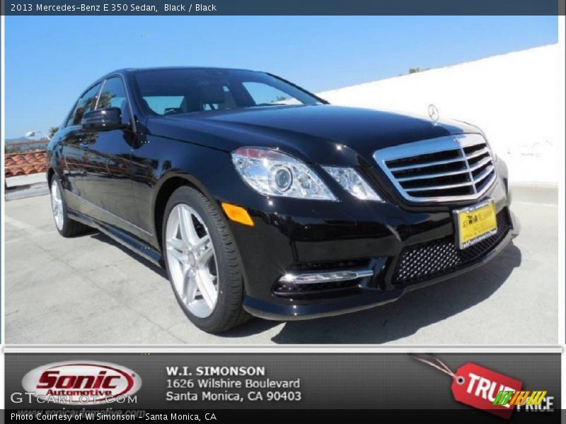 Black / Black 2013 Mercedes-Benz E 350 Sedan