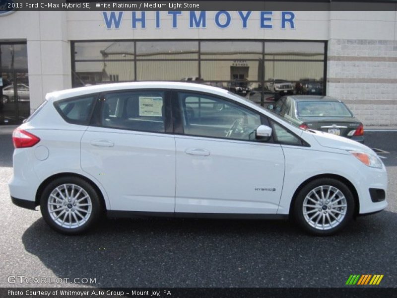 White Platinum / Medium Light Stone 2013 Ford C-Max Hybrid SE