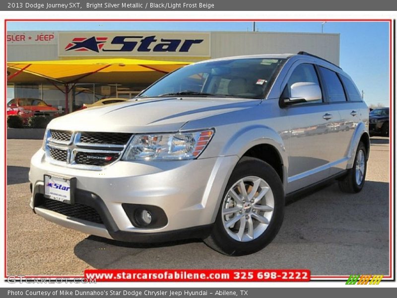 Bright Silver Metallic / Black/Light Frost Beige 2013 Dodge Journey SXT