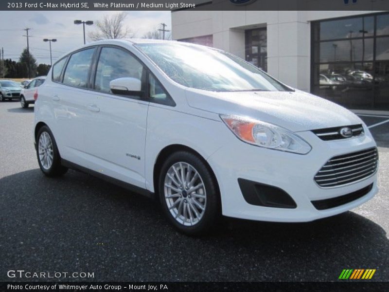 White Platinum / Medium Light Stone 2013 Ford C-Max Hybrid SE