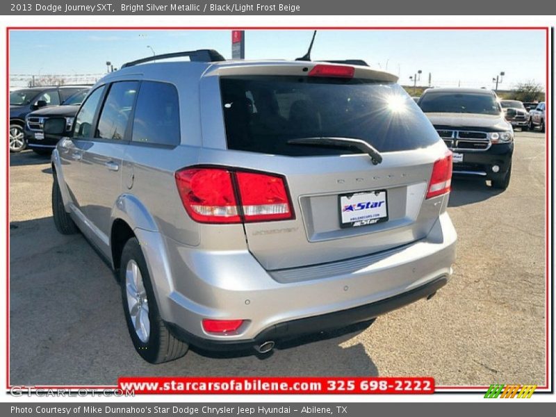 Bright Silver Metallic / Black/Light Frost Beige 2013 Dodge Journey SXT