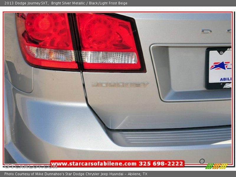 Bright Silver Metallic / Black/Light Frost Beige 2013 Dodge Journey SXT