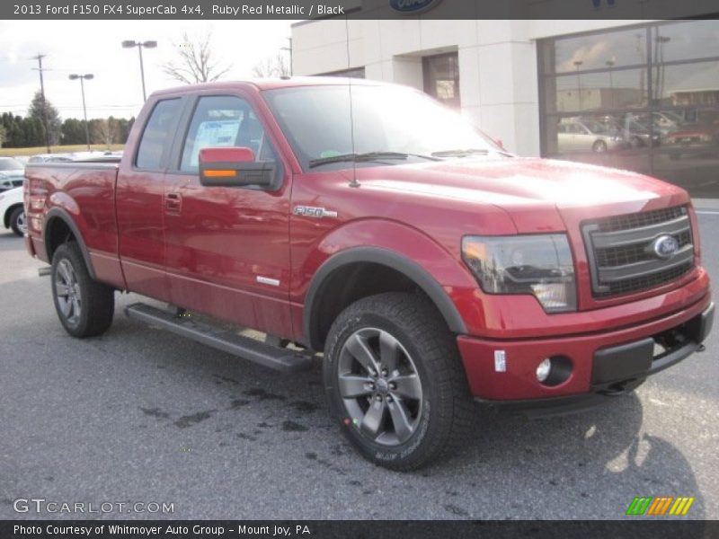 Ruby Red Metallic / Black 2013 Ford F150 FX4 SuperCab 4x4