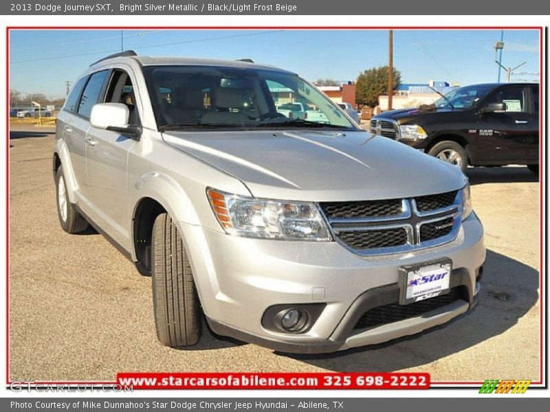 Bright Silver Metallic / Black/Light Frost Beige 2013 Dodge Journey SXT