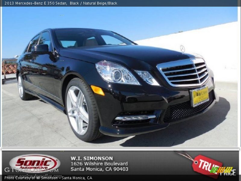 Black / Natural Beige/Black 2013 Mercedes-Benz E 350 Sedan