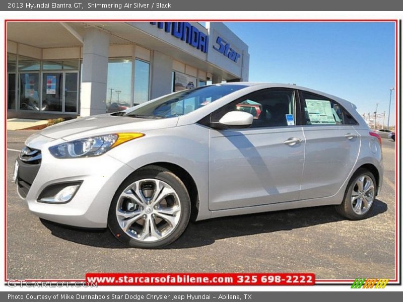 Shimmering Air Silver / Black 2013 Hyundai Elantra GT