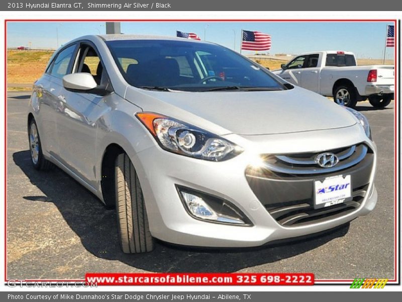 Shimmering Air Silver / Black 2013 Hyundai Elantra GT