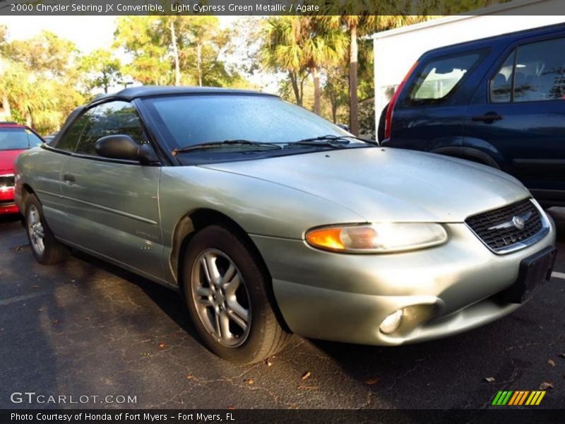 Light Cypress Green Metallic / Agate 2000 Chrysler Sebring JX Convertible