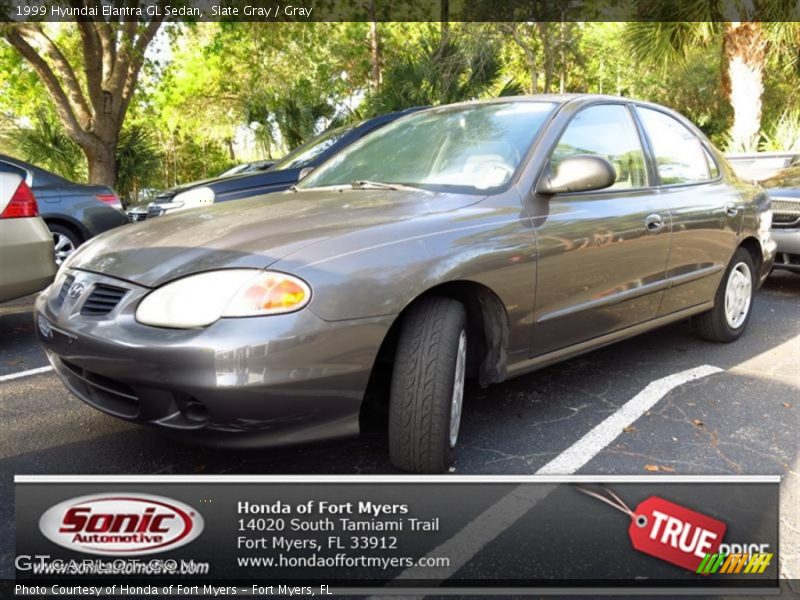 Slate Gray / Gray 1999 Hyundai Elantra GL Sedan