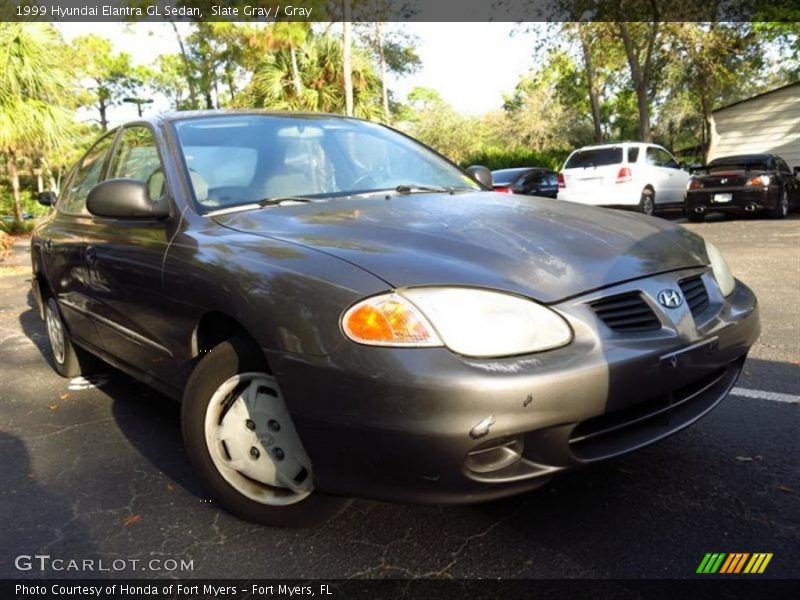 Slate Gray / Gray 1999 Hyundai Elantra GL Sedan