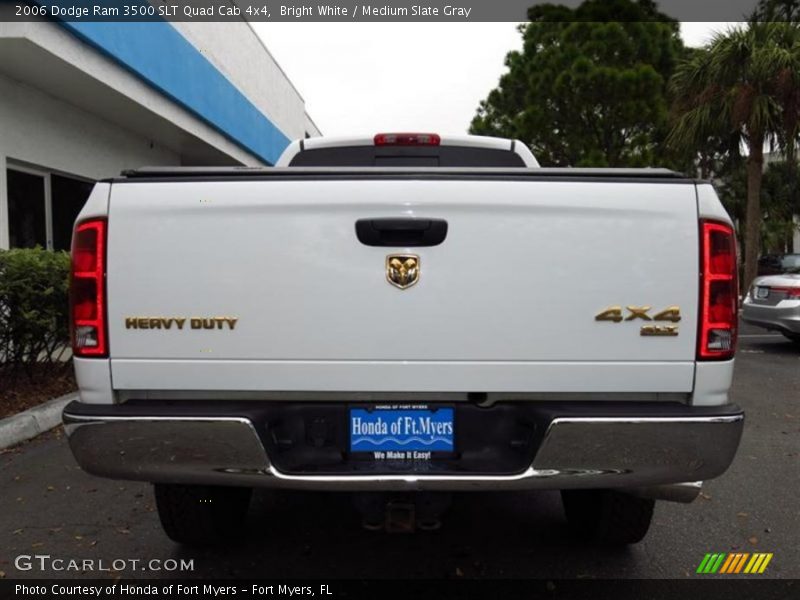 Bright White / Medium Slate Gray 2006 Dodge Ram 3500 SLT Quad Cab 4x4
