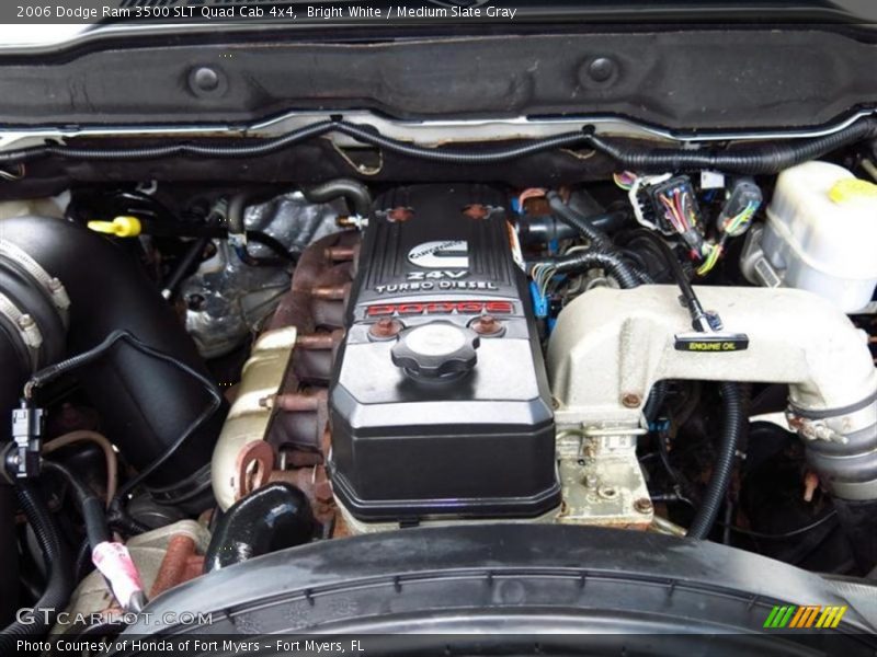 Bright White / Medium Slate Gray 2006 Dodge Ram 3500 SLT Quad Cab 4x4