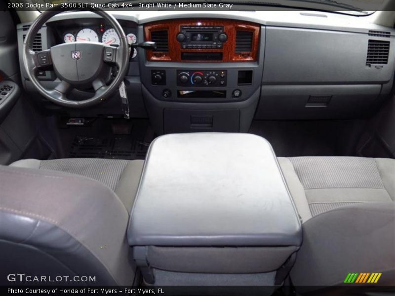 Bright White / Medium Slate Gray 2006 Dodge Ram 3500 SLT Quad Cab 4x4