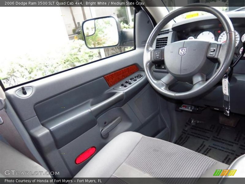 Bright White / Medium Slate Gray 2006 Dodge Ram 3500 SLT Quad Cab 4x4