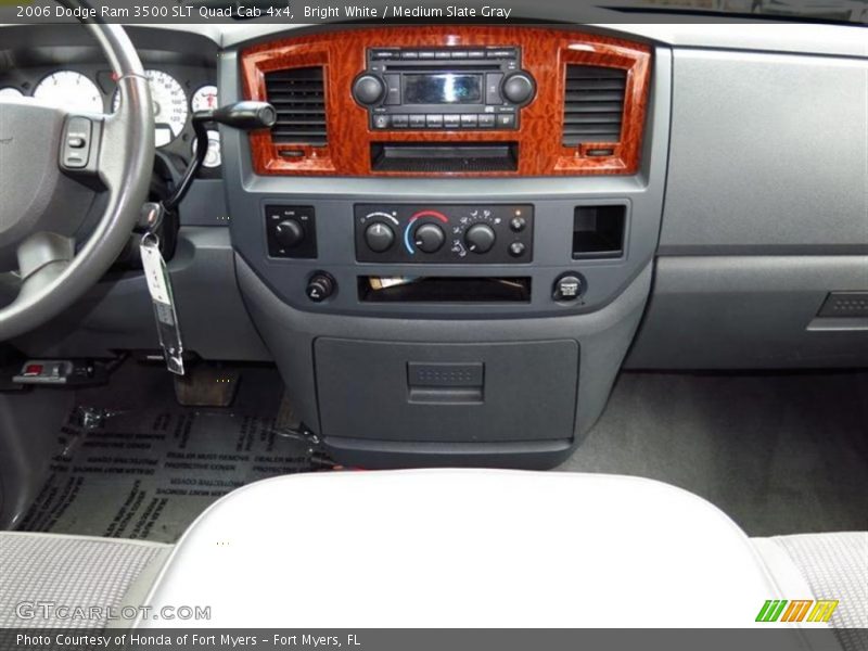 Bright White / Medium Slate Gray 2006 Dodge Ram 3500 SLT Quad Cab 4x4