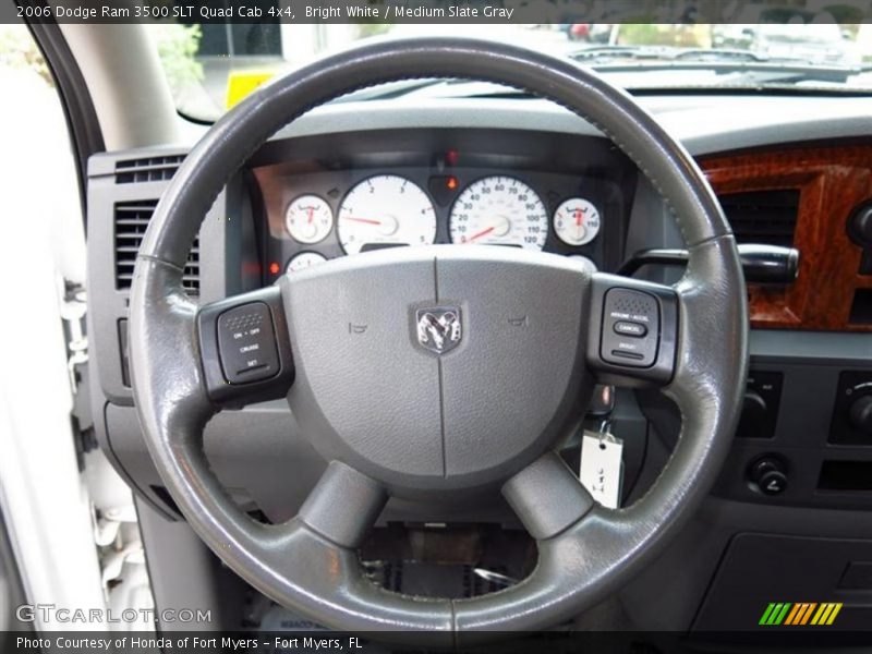 Bright White / Medium Slate Gray 2006 Dodge Ram 3500 SLT Quad Cab 4x4