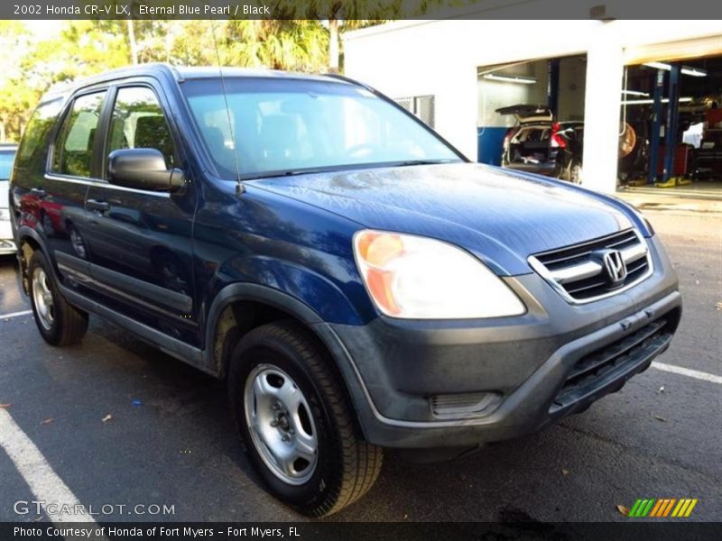 Eternal Blue Pearl / Black 2002 Honda CR-V LX