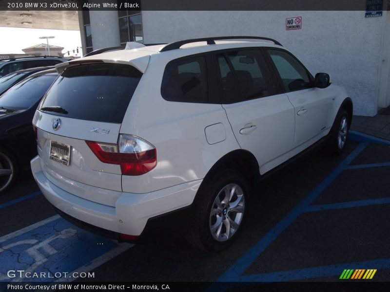 Alpine White / Black 2010 BMW X3 xDrive30i