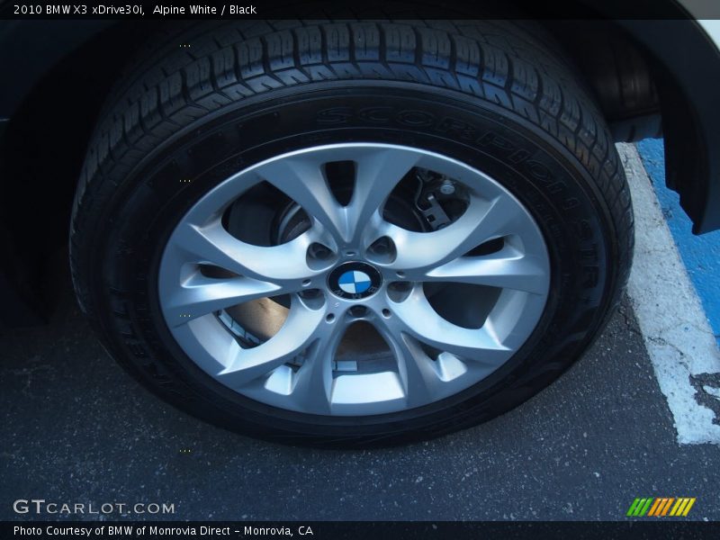 Alpine White / Black 2010 BMW X3 xDrive30i