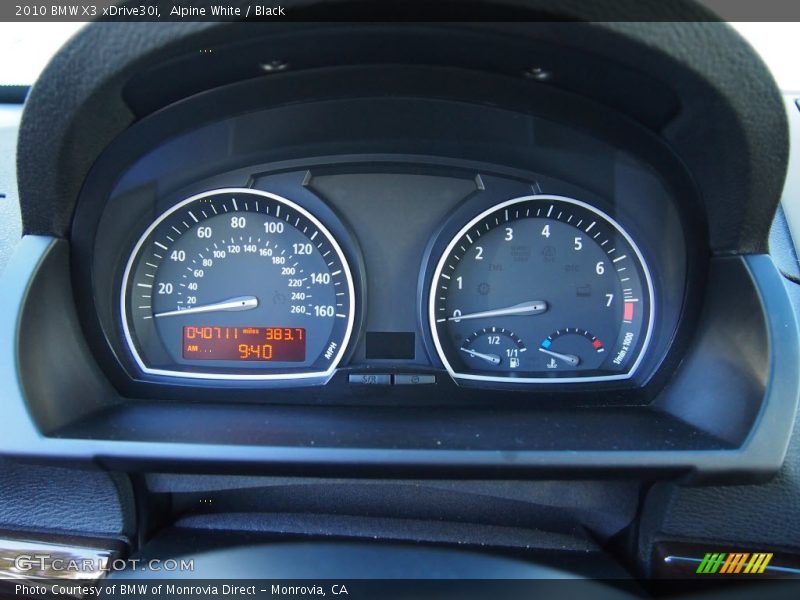 Alpine White / Black 2010 BMW X3 xDrive30i