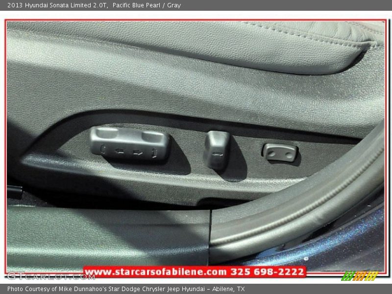 Pacific Blue Pearl / Gray 2013 Hyundai Sonata Limited 2.0T