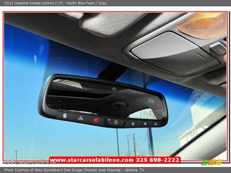 Pacific Blue Pearl / Gray 2013 Hyundai Sonata Limited 2.0T