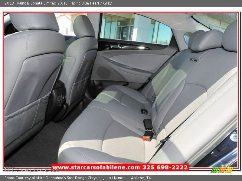 Pacific Blue Pearl / Gray 2013 Hyundai Sonata Limited 2.0T