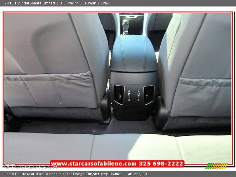 Pacific Blue Pearl / Gray 2013 Hyundai Sonata Limited 2.0T