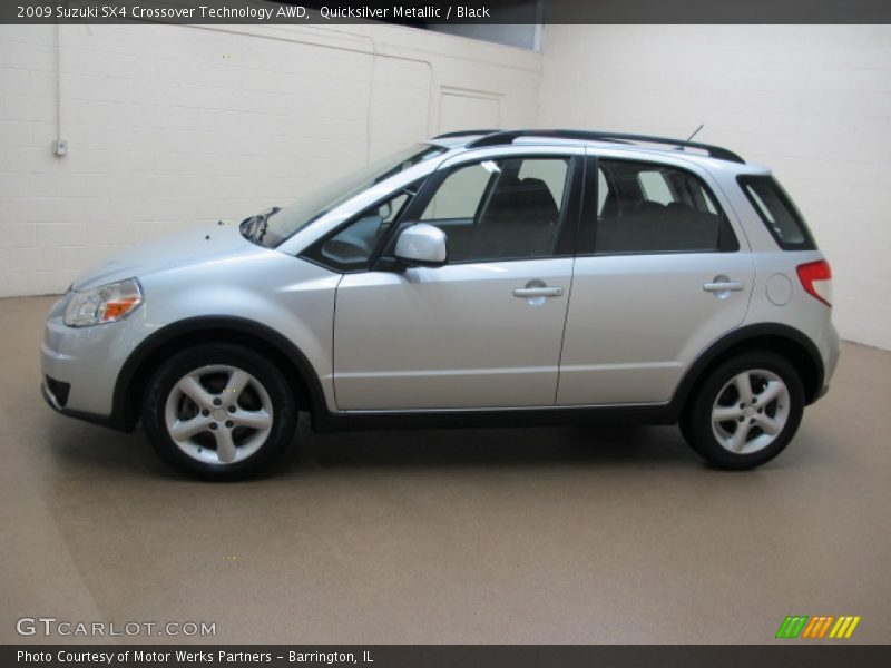 Quicksilver Metallic / Black 2009 Suzuki SX4 Crossover Technology AWD